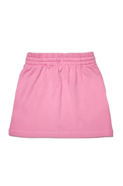 Skirts>DIESEL Fleece skirt with Heart print pink