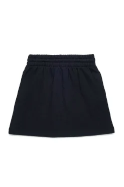Skirts>DIESEL Fleece skirt with Heart print black