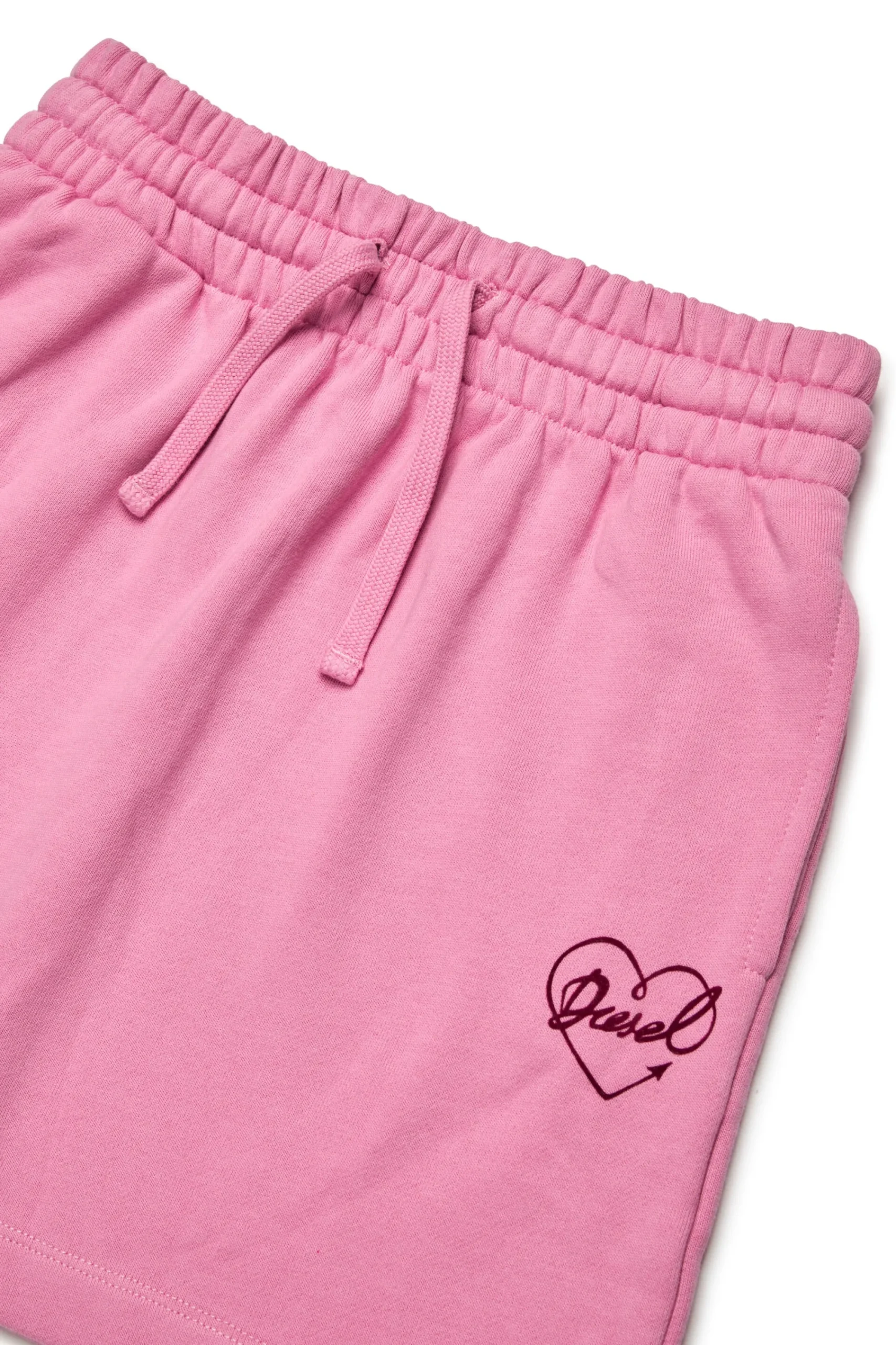 Skirts>DIESEL Fleece skirt with Heart print pink