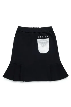 Skirts>MARNI Fleece skirt with mylar pocket black