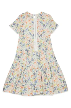 Dresses>MAX&Co. Floral allover poplin dress antique white