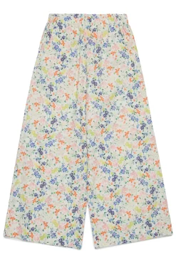 Pants | Party Looks>MAX&Co. Floral allover poplin wide pants antique white