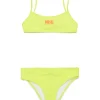 Swimwear | Swimwear>DIESEL Fluo bikini swimsuit with institutional logo fluo yellow