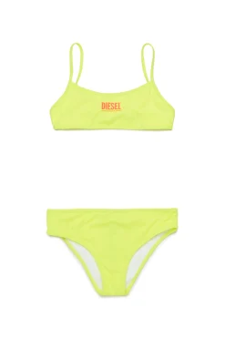 Swimwear | Swimwear>DIESEL Fluo bikini swimsuit with institutional logo fluo yellow