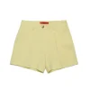 Shorts>MAX&Co. Formal shorts with a pleat cream yellow