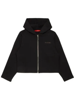 Sweatshirts>MAX&Co. Full-zip hooded sweatshirt black