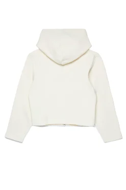 Sweatshirts>MAX&Co. Full-zip hooded sweatshirt white