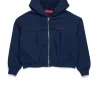 Sweatshirts | Activewear>MAX&Co. Full-zip sweatshirt with logo bluette