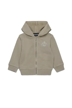 Sweatshirts | Activewear>DSQUARED2 Full-zip sweatshirt with Maple Leaf medium gray