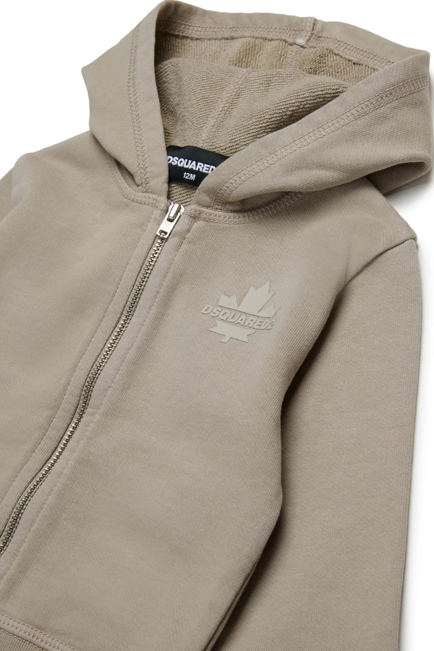 Sweatshirts | Activewear>DSQUARED2 Full-zip sweatshirt with Maple Leaf medium gray