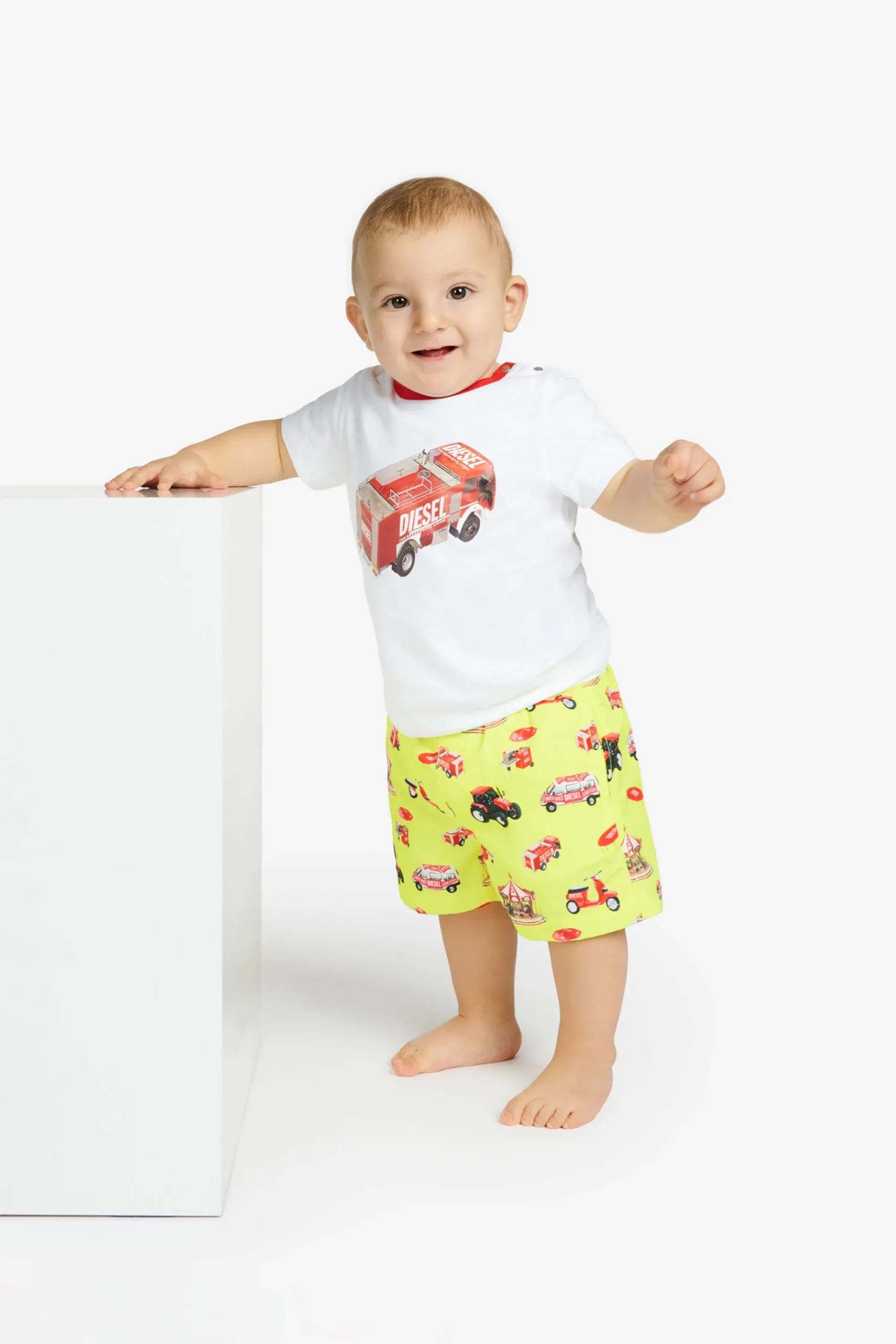 Swimwear | Swimwear>DIESEL Funny Campaign allover boxer shorts fluo yellow
