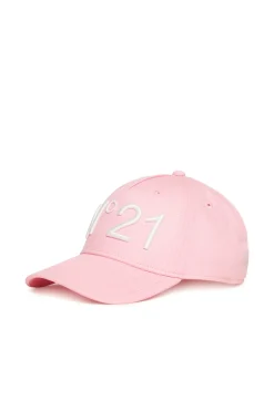 Hats And Caps | Logomania>N°21 Gabardine baseball cap with logo pink