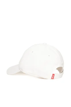 Logomania | Logomania>DIESEL Gabardine baseball cap with patch white