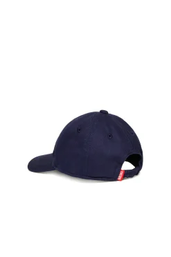 Accessories | Logomania>DIESEL Gabardine baseball cap with degradé logo blue peacoat