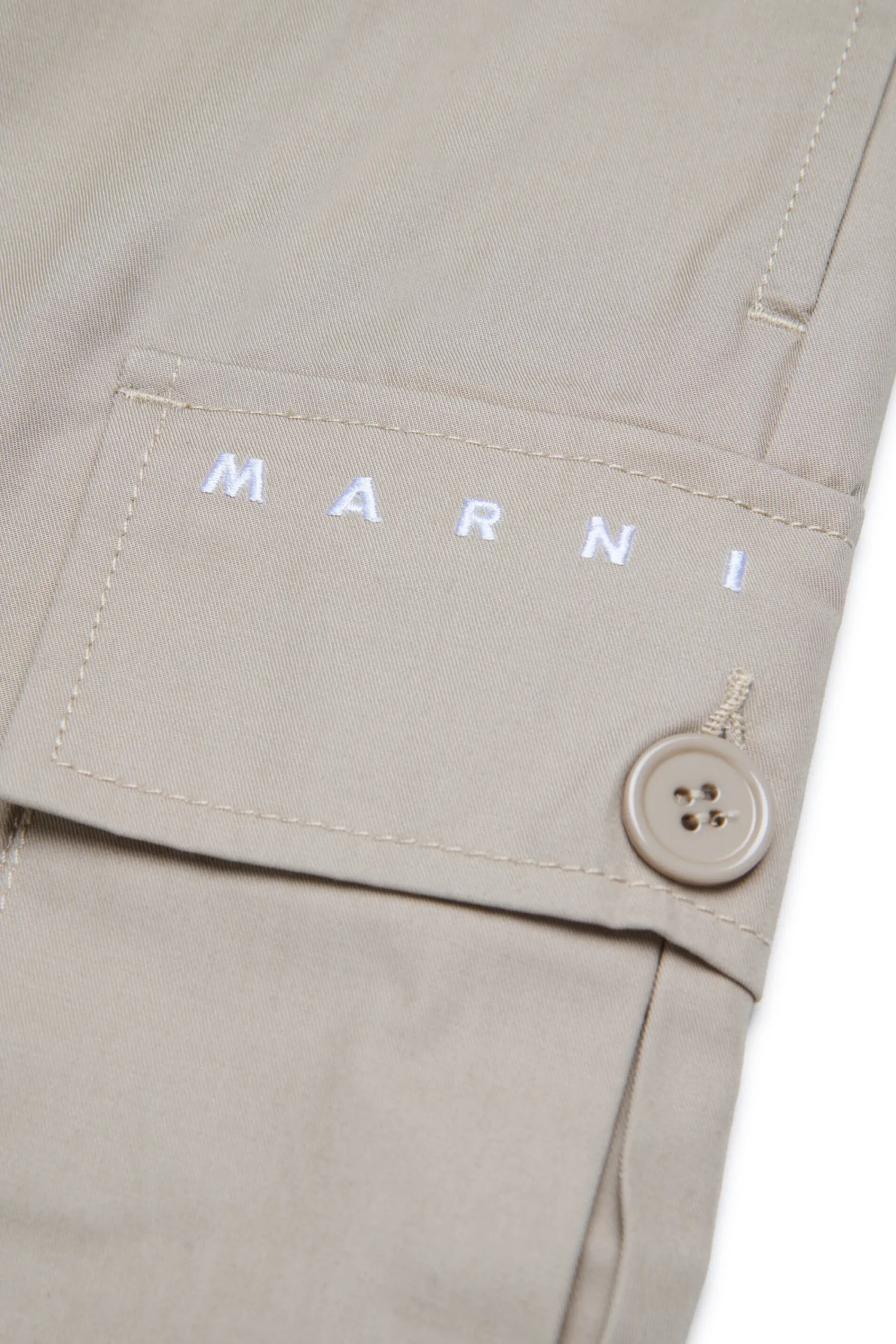 Pants | Pants>MARNI Gabardine cargo pants sand