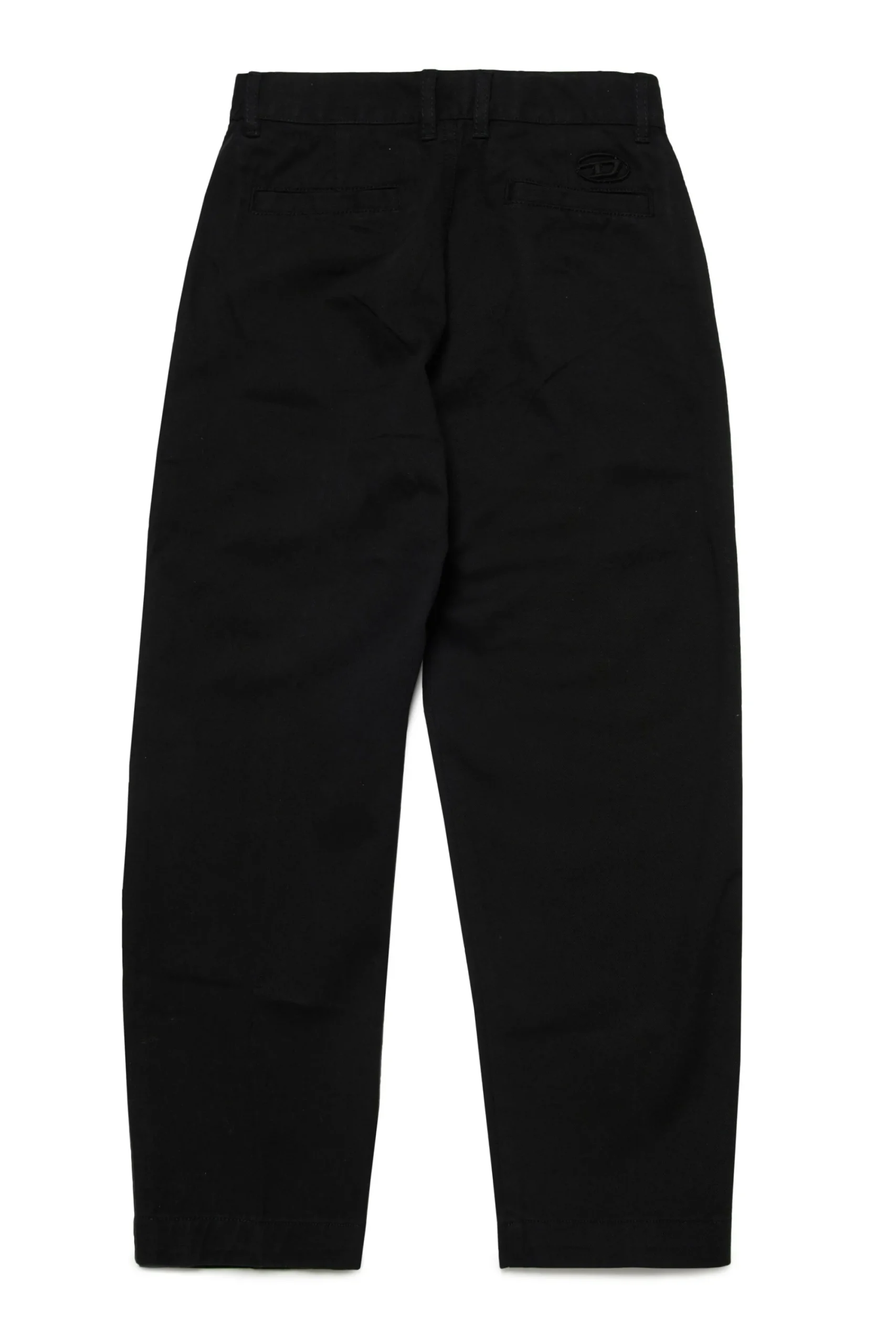 Pants>DIESEL Gabardine chino pants black