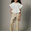 Pants | Party Looks>MARNI Gabardine chino pants with pleats sand
