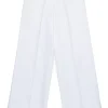 Pants | Party Looks>MARNI Gabardine chino pants with pleats white
