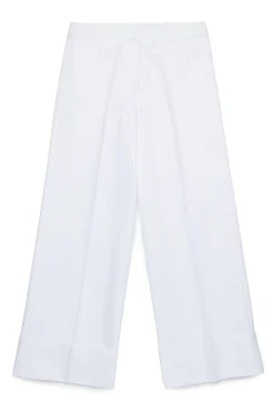 Pants | Party Looks>MARNI Gabardine chino pants with pleats white