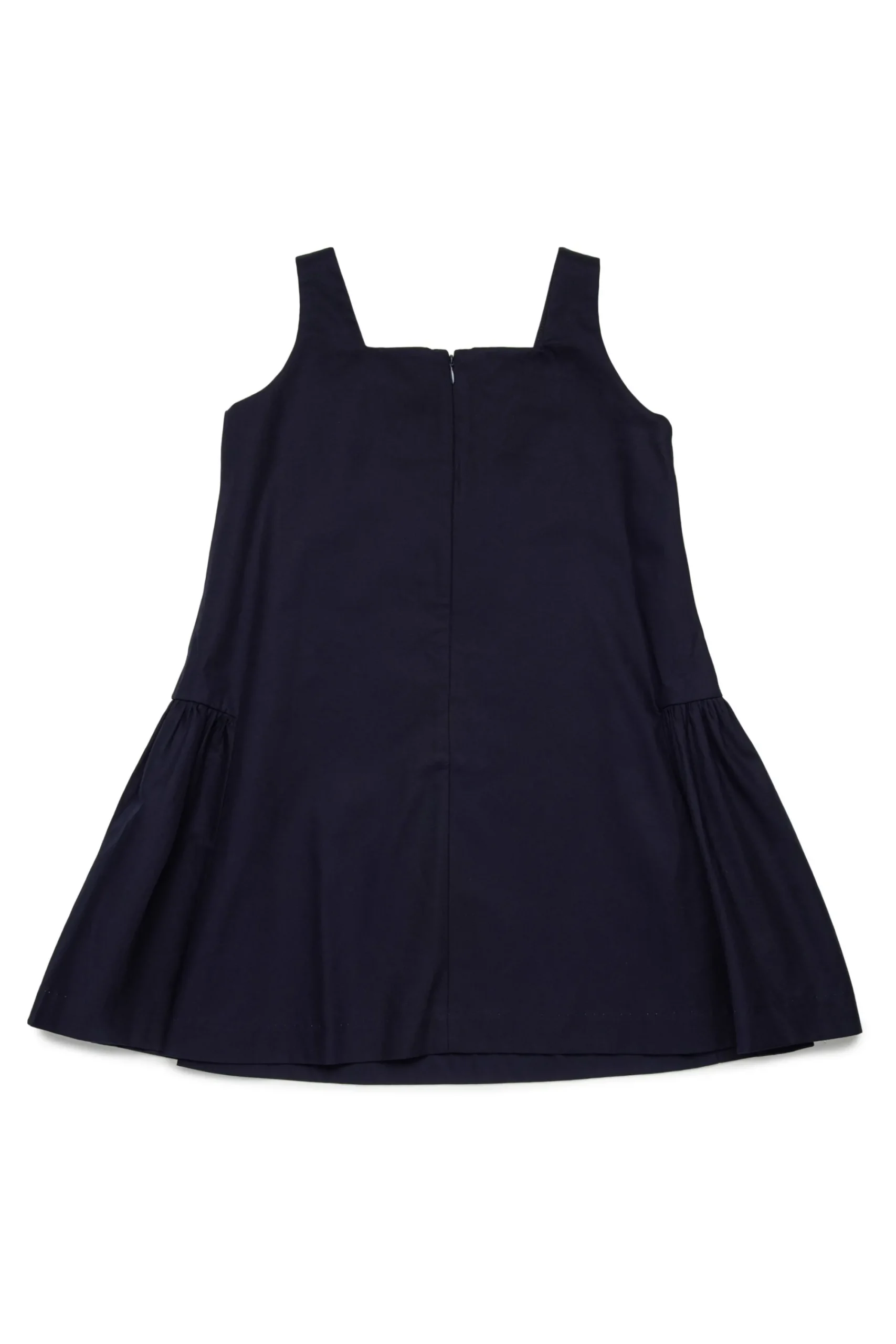 Dresses>MARNI Gabardine dress branded with Rhinestones logo blue navy