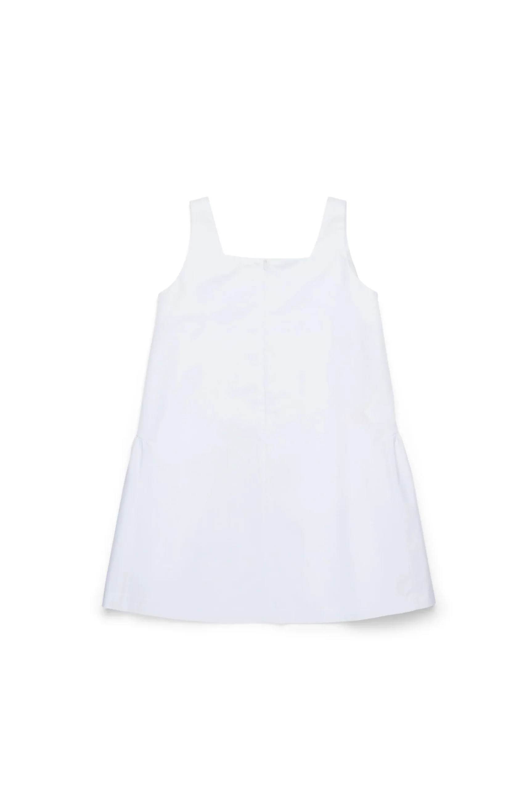 Dresses>MARNI Gabardine dress branded with Rhinestones logo white