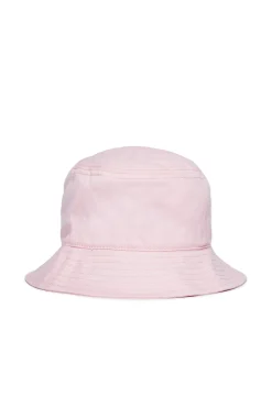 Hats And Caps | Logomania>MARNI Gabardine fisherman hat branded with logo light pink