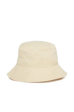 Hats And Caps | Logomania>MARNI Gabardine fisherman hat branded with logo hangtag yellow