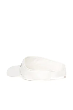 Hats And Caps | Swimwear>DIESEL Gabardine visor branded with institutional logo white
