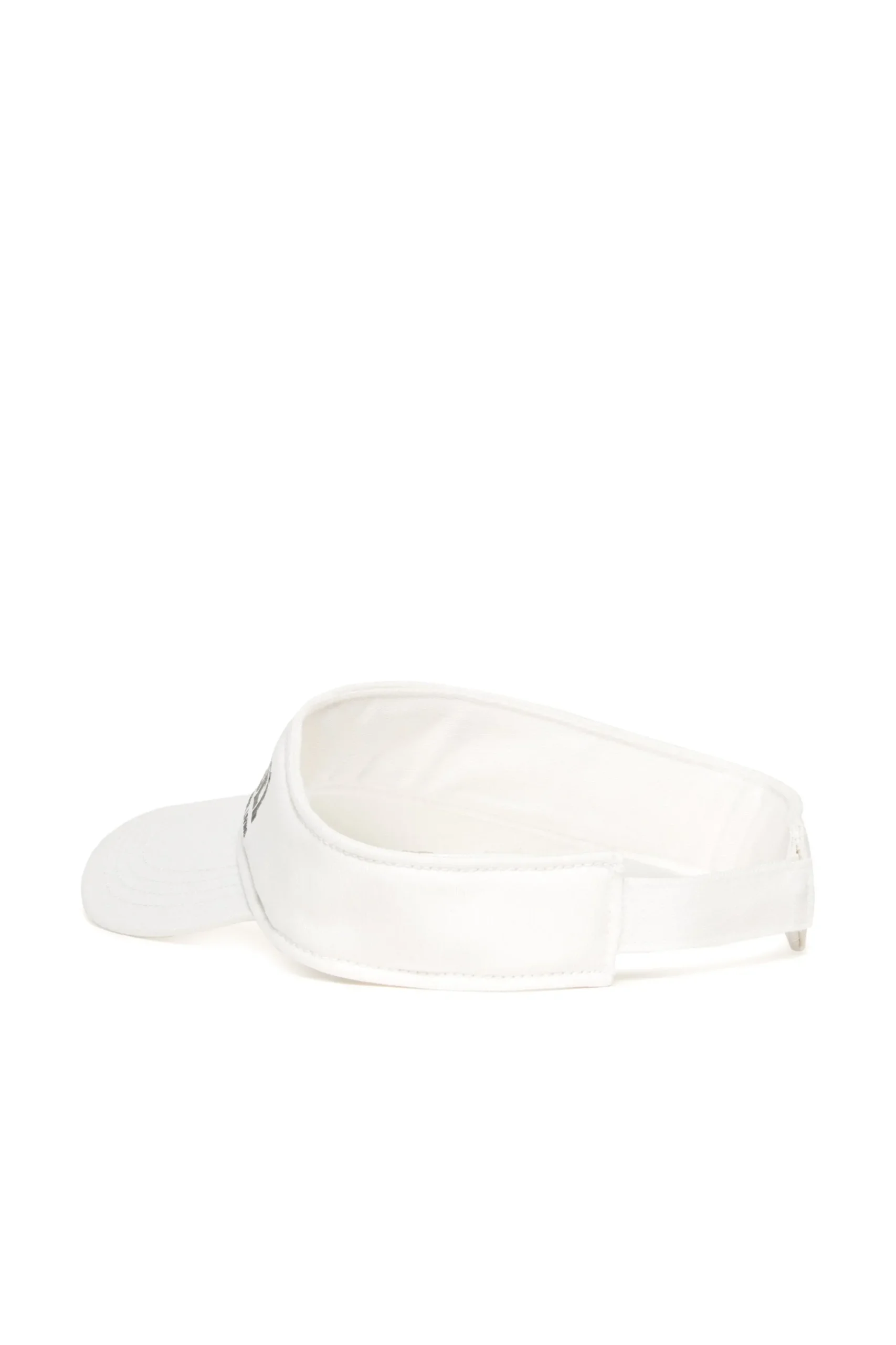 Hats And Caps | Swimwear>DIESEL Gabardine visor branded with institutional logo white