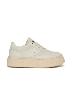 Sneakers | Sneakers>MM6 MAISON MARGIELA Gambetta leather low top trainers off white