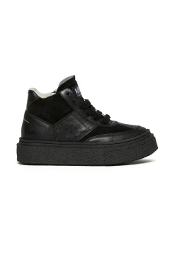 Sneakers | Sneakers>MM6 MAISON MARGIELA Gambetta leather midi trainers black