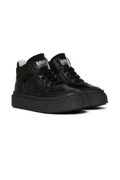 Sneakers | Sneakers>MM6 MAISON MARGIELA Gambetta leather midi trainers black