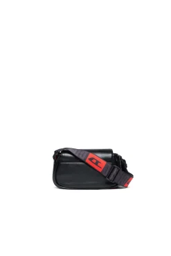 Bags And Backpacks>DIESEL Glossy coated fabric crossbody bag black