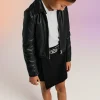 Jackets And Padded Jackets>DIESEL Glossy coated fabric jacket black