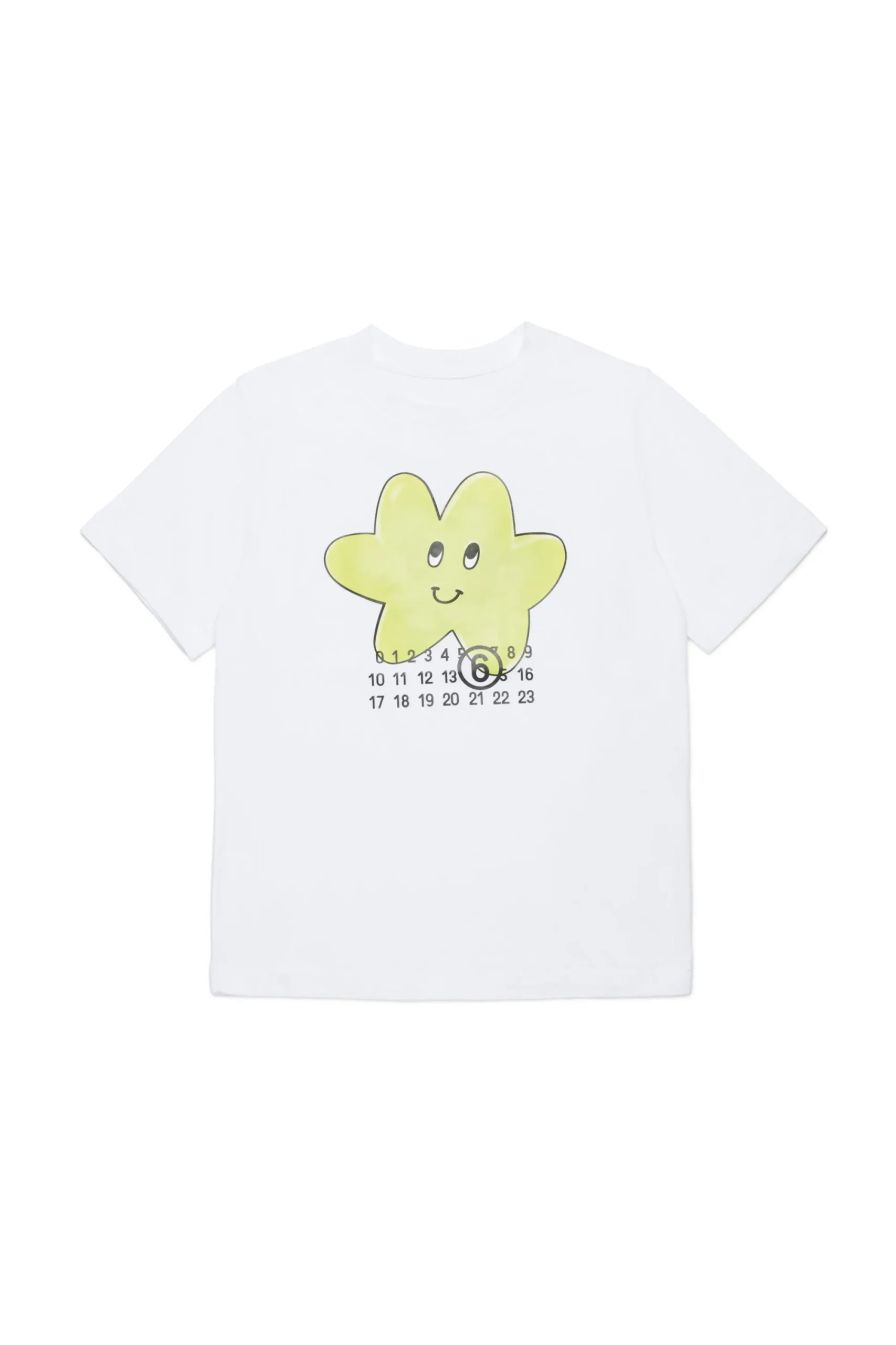 T-Shirts | Logomania>MM6 MAISON MARGIELA Happy Star graphic jersey T-shirt white