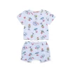 Newborn (0-12M)>MARNI Happy Sun allover cotton outfit white