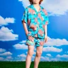 Swimwear | Swimwear>DIESEL Hawaii allover viscose bowling shirt multicolor