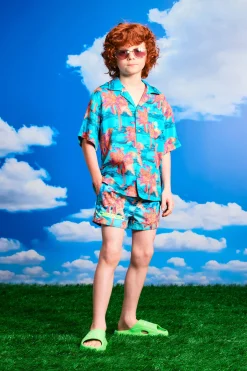 Swimwear | Swimwear>DIESEL Hawaii allover viscose bowling shirt multicolor