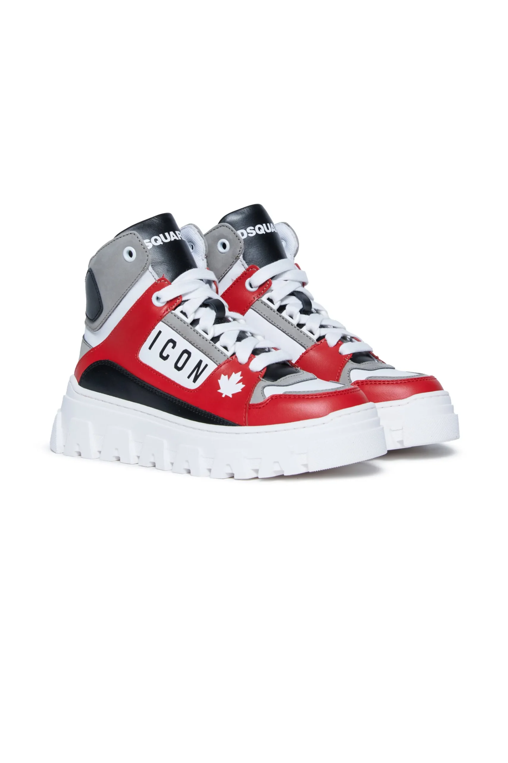 Sneakers | Sneakers>DSQUARED2 High top sneakers with logo Icon red