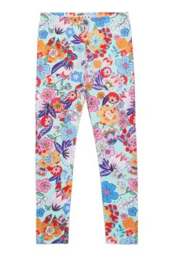 Pants>MARNI Holiday allover leggings pants placid blue
