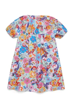Dresses>MARNI Holiday allover poplin dress placid blue