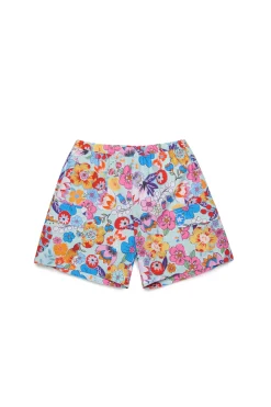 Shorts>MARNI Holiday allover poplin shorts placid blue