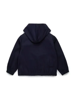 Jackets And Padded Jackets>MARNI Hooded gabardine jacket blue navy