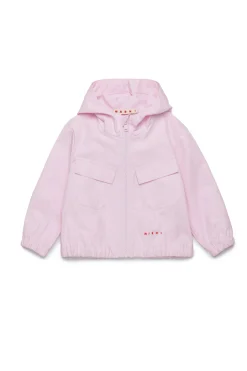Jackets And Padded Jackets>MARNI Hooded gabardine jacket light pink