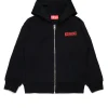 Activewear | Activewear>DIESEL Hooded sweatshirt with degradé logo red