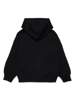 Logomania | Logomania>DIESEL Hooded sweatshirt with degradé logo red