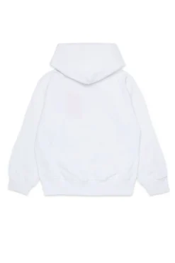 Activewear | Activewear>DIESEL Hooded sweatshirt with degradé logo white