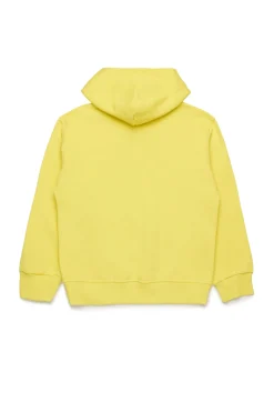 Activewear | Activewear>DIESEL Hooded sweatshirt with degradé logo canary yellow