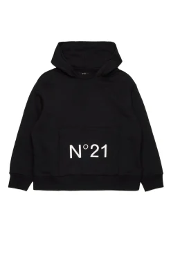 Activewear | Activewear>N°21 Hooded sweatshirt with logo black