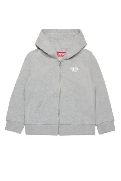 Oval D By Diesel | Oval D By Diesel>DIESEL Hooded sweatshirt with Oval D logo grey melange
